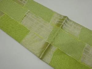 アンティーク　竹笹模様織り出し袋帯（材料）